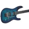 Jackson Pro Series Soloist Sl2p Mah, Mahogany Body With Poplar Burl Top, Ebony Fingerboard, Aqua Shok