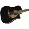 Fender Redondo Player Walnut Fingerboard, Jetty Black Westerngitarre (mit Tonabnehmer)