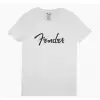 Fender Spaghetti Logo Men′s Tee, White, Medium