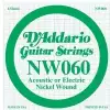 D #8242;Addario NW060 Nickel Wound Einzelsaite