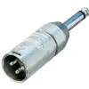 Neutrik NA2MP 3-poliger XLR Kabelstecker – Mono 6.35 mm Klinkenstecker (Tip-, Sleeve-Kontakt)