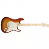 Fender American Deluxe Ash Stratocaster MN Aged Cherry Sunburst E-Gitarre