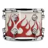 Drum Workshop 8017421 Graphic Red Tribal Flames Over Broken Glass