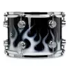 Drum Workshop 8017421 Graphic Silver Tribal Flames Over Black