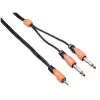 Bespeco SLYMSJ180 kabel jack TRS 1/8 #8243;  x  2 Klinkenstecker TS