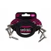 Ernie Ball 6222 Flachband-Patchkabel mit Flachstecker, 3er-Pack - schwarz