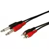 Monacor MCA-154 Audioanschlusskabel, 2 x RCA - 2 x 6,3 mm