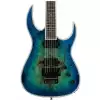 BC Rich Shredzilla Prophecy Exotic Archtop Floyd Rose Burl Top Cyan Blue