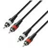 Adam Hall K3 TCC 0300 M Audiokabel ummantelt 2 x RCA-Stecker auf 2 x RCA-Stecker, 3 m 