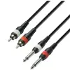 Adam Hall K3 TPC 0100M Audiokabel 2 x Cinch-Stecker auf 2 x 6,3 mm Klinke Mono 1 m 