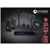 Prodipe AL B210 DSP DUO UHF Doppeltes drahtloses Akkordeonsystem mit Mikrofonen 