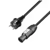 Adam Hall Cables 8101 TCON 0500 Netzkabel CEE 7/7 auf Neutrik powerCON TRUE1 TOP 5 m 