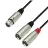 Adam Hall Cables K3 YFMM 0100 Audiokabel XLR Buchse auf 2 x XLR Stecker, 1 m