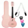 Cascha Carbon Fibre Pink Set Konzert-Ukulele