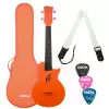 Cascha Carbon Fibre Orange Set Konzert-Ukulele