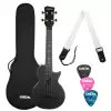 Cascha Carbon Fibre Black Set Konzert-Ukulele