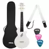 Cascha Carbon Fibre White Set Konzert-Ukulele