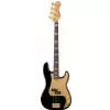 Fender Squier 40th Anniversary Precision Bass Gold Edition Black Bassgitarre