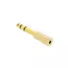 Adam Hall Connectors K 4 AMF 3JM3 GOLD Adapter Miniklinke female stereo auf 6,3 mm Klinke male stereo 