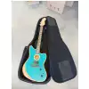 Fender American Acoustasonic Jazzmaster Ocean Turquoise Ebony Fingerboard Westerngitarre (mit Tonabnehmer) B-STOCK