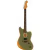 Fender Acoustasonic Player Jazzmaster RW Antique Olive Westerngitarre (mit Tonabnehmer)