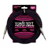 Braided Instrument Cable Straight/Straight 18ft - Purple/Black