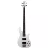 Schecter C-4 Deluxe Satin White bass guitar