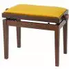 Grenada BG 27 piano bench, matte walnut, gold drubbing