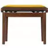 Grenada BG 27 piano bench, matte walnut, gold drubbing