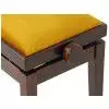 Grenada BG 27 piano bench, matte walnut, gold drubbing