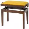 Grenada BG 27 piano bench, matte walnut, gold drubbing