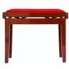 Grenada BG 27 piano bench, gloss mahogany, red drubbing