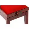 Grenada BG 27 piano bench, gloss mahogany, red drubbing