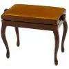 Grenada BG 2 piano bench, gloss walnut, gold drubbing