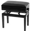 Grenada BG 5 piano bench with drawer, gloss black, leather