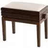 Grenada BG 5 piano bench with drawer, gloss walnut, beige drubbing