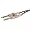 Adam Hall K3 TPC 0600 3 Star Series Twin-Kabel 2 x Klinke TS auf 2 x Cinch | 6 m