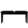 Grenada BG 4 double piano bench, gloss black, vinyl drubbing