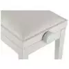 Grenada BG 27 piano bench, gloss white, leather