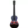 Korala PUC 30-011 Konzert Ukulele, Black With Red Star