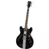 VGS VSH-120 Raven Black Mustang Semi Hollow E-Gitarre