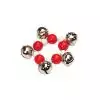 Rohema Percussion 61605 Glockenarmband mit 5 Glocken wei/rot