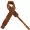 Filippe guitar leather belt 8 cm brown