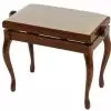 Grenada BG 2 piano bench, gloss walnut, beige drubbing