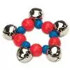 Rohema Percussion 61603 Glockenarmband mit 5 Glocken rot/blau